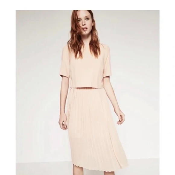 Zara Dresses & Skirts - Zara Pleated Ballet Pink Dress
